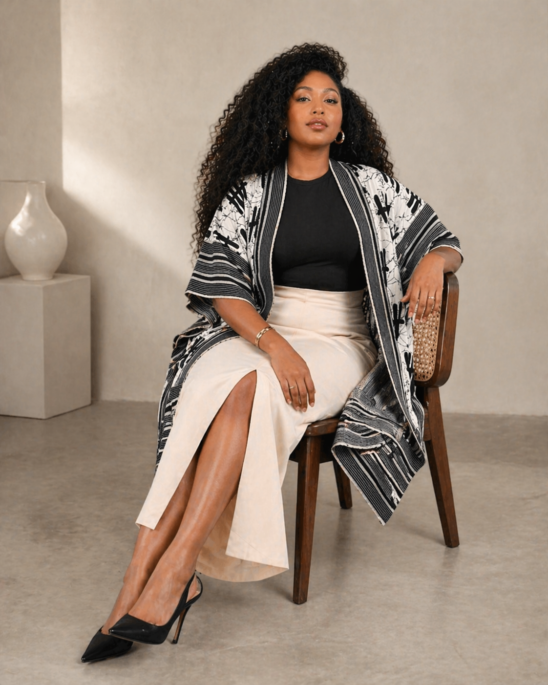 How to style an Adire kimono robe · 5 ways to wear yours