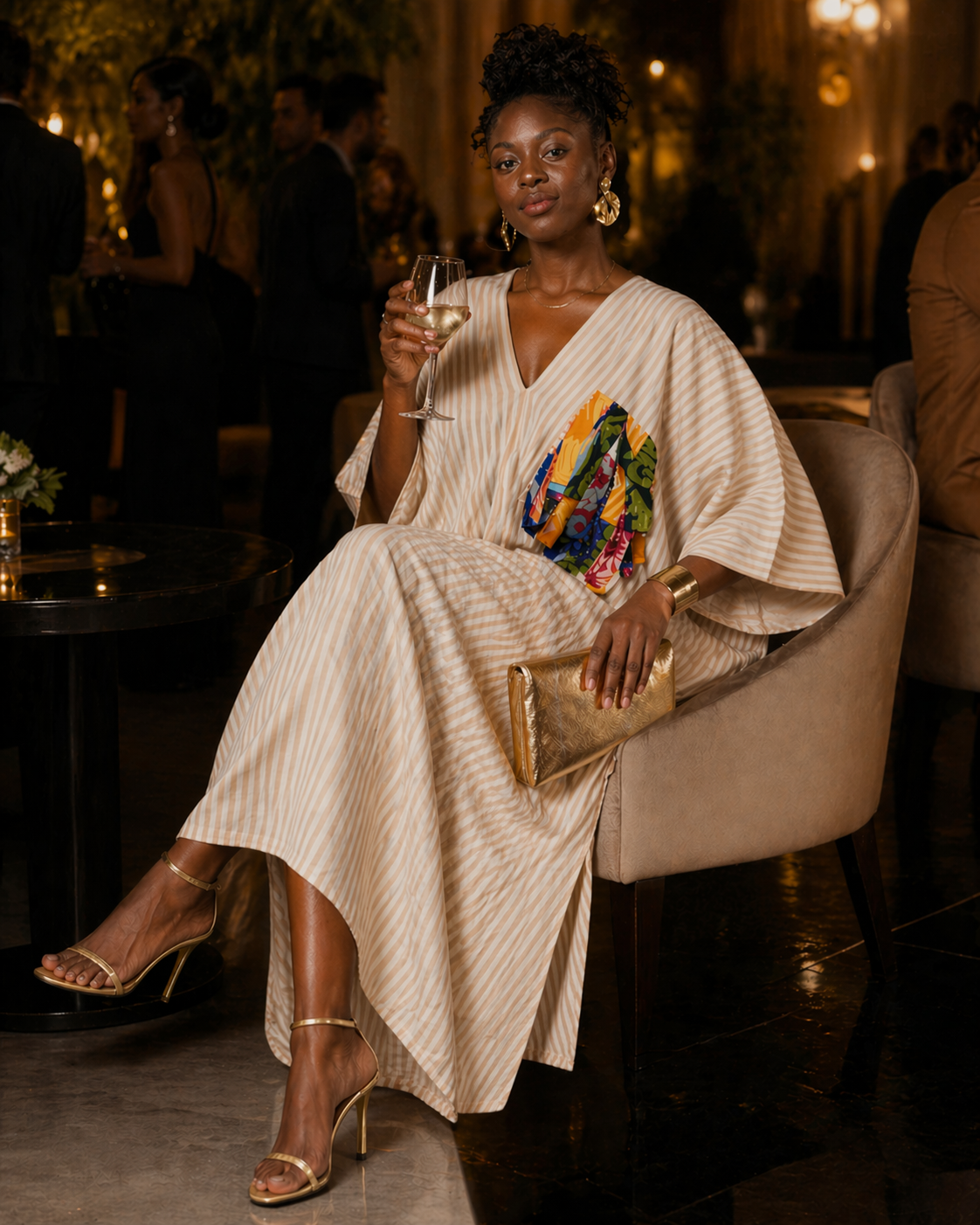 The Adire kaftan · slow dressing in hand-dyed Yoruba cloth