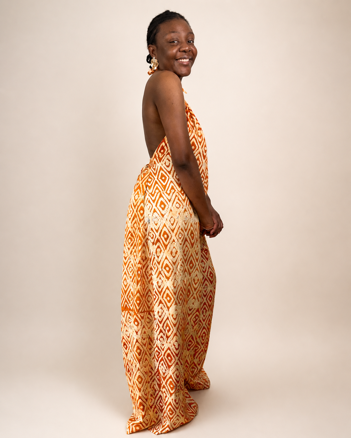 Liyah — Adire Palazzo Jumpsuit