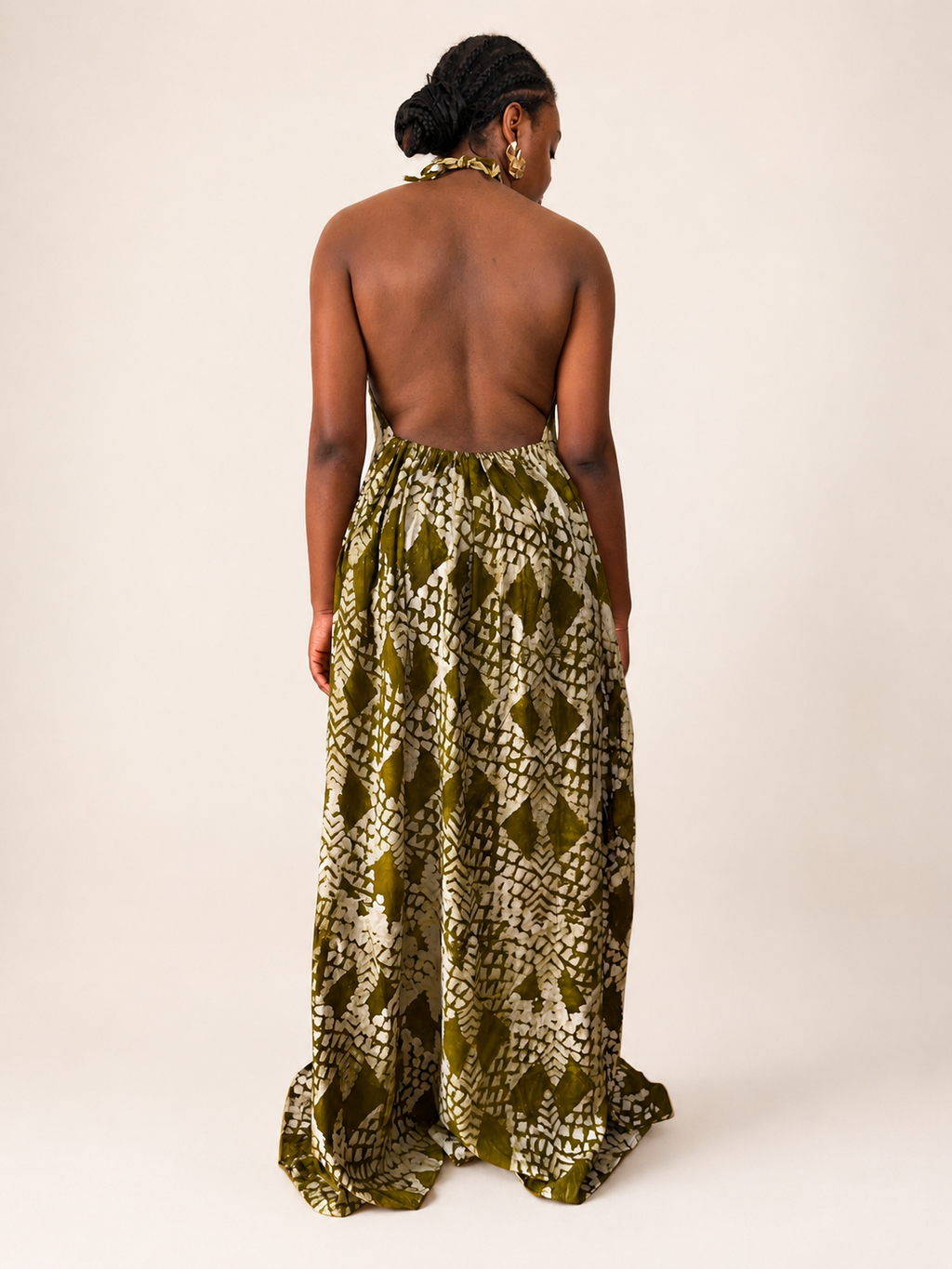 Alara — Adire Halter Maxi Dress