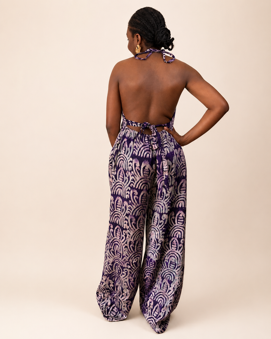 Liyah — Adire Palazzo Jumpsuit