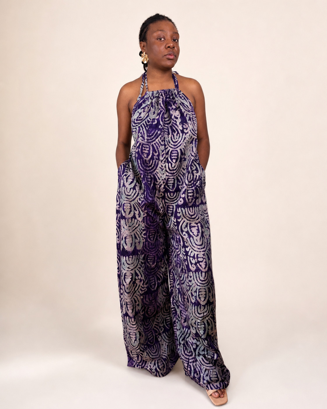 Liyah — Adire Palazzo Jumpsuit