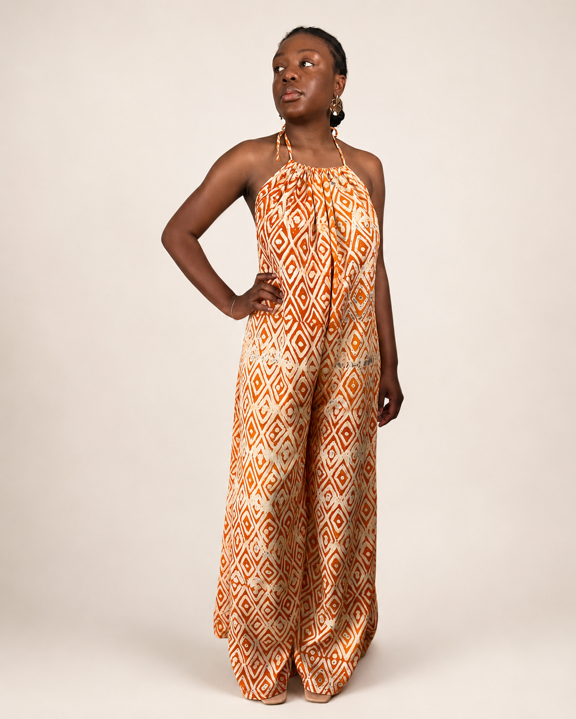 Liyah — Adire Palazzo Jumpsuit