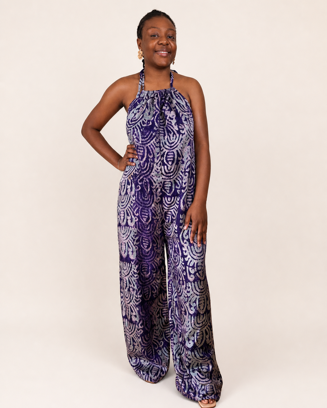 Liyah — Adire Palazzo Jumpsuit