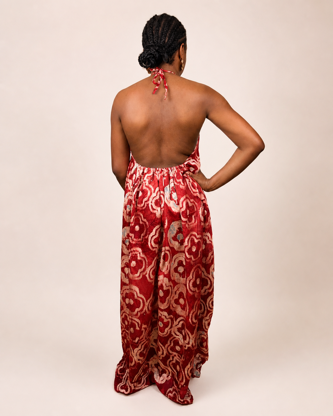 Alara — Adire Halter Maxi Dress
