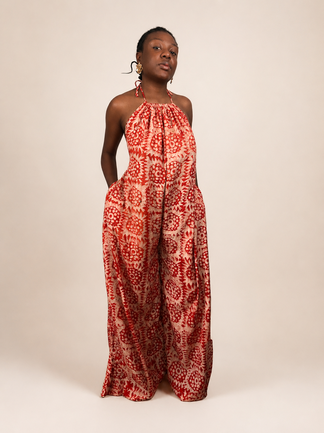 Liyah — Adire Palazzo Jumpsuit