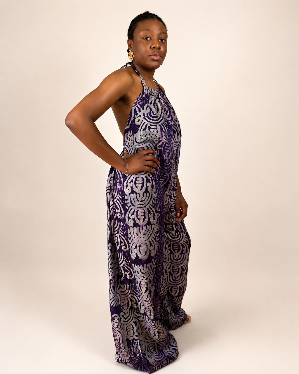 Liyah — Adire Palazzo Jumpsuit