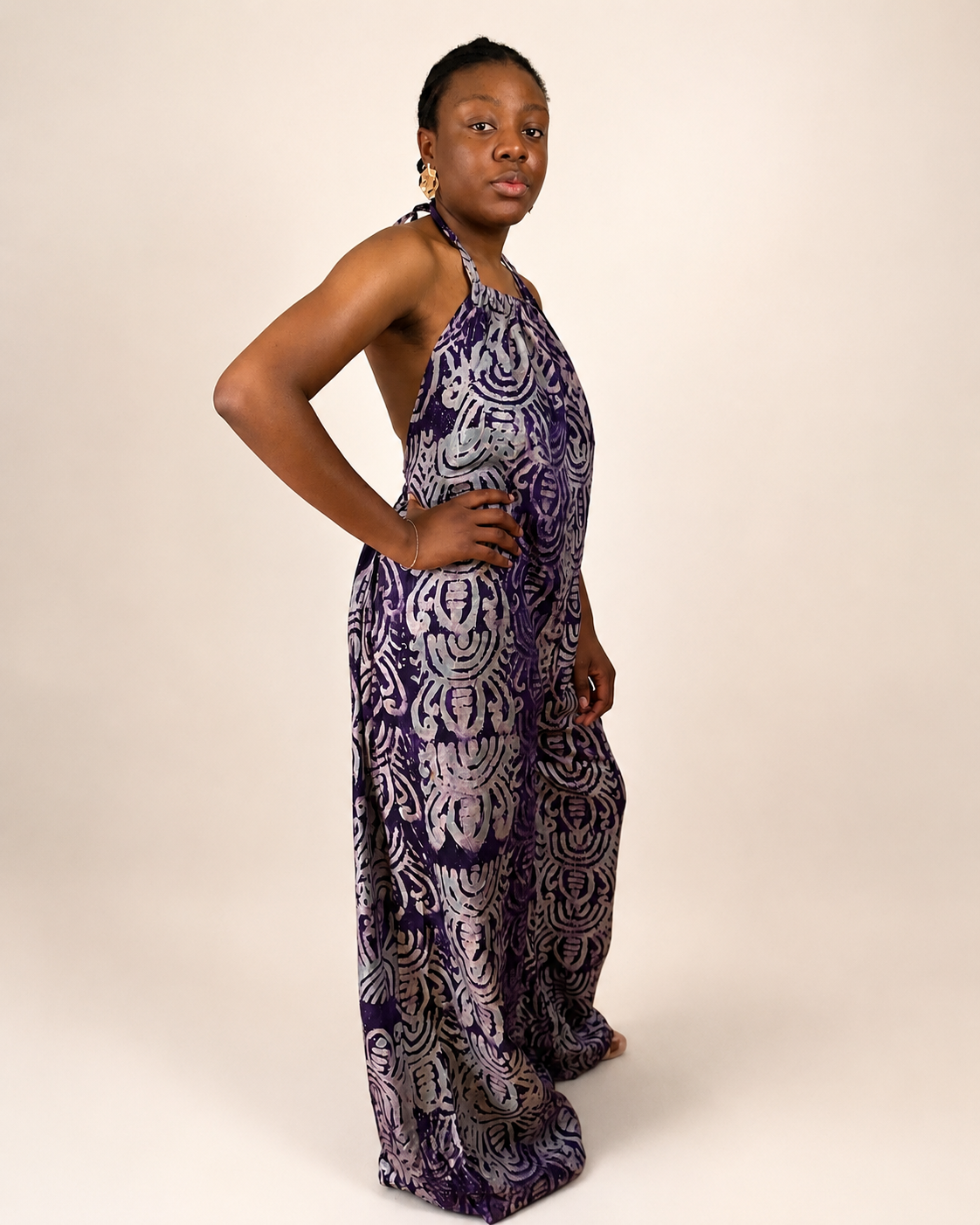 Liyah — Adire Palazzo Jumpsuit