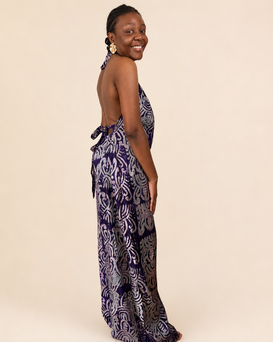 Liyah — Adire Palazzo Jumpsuit