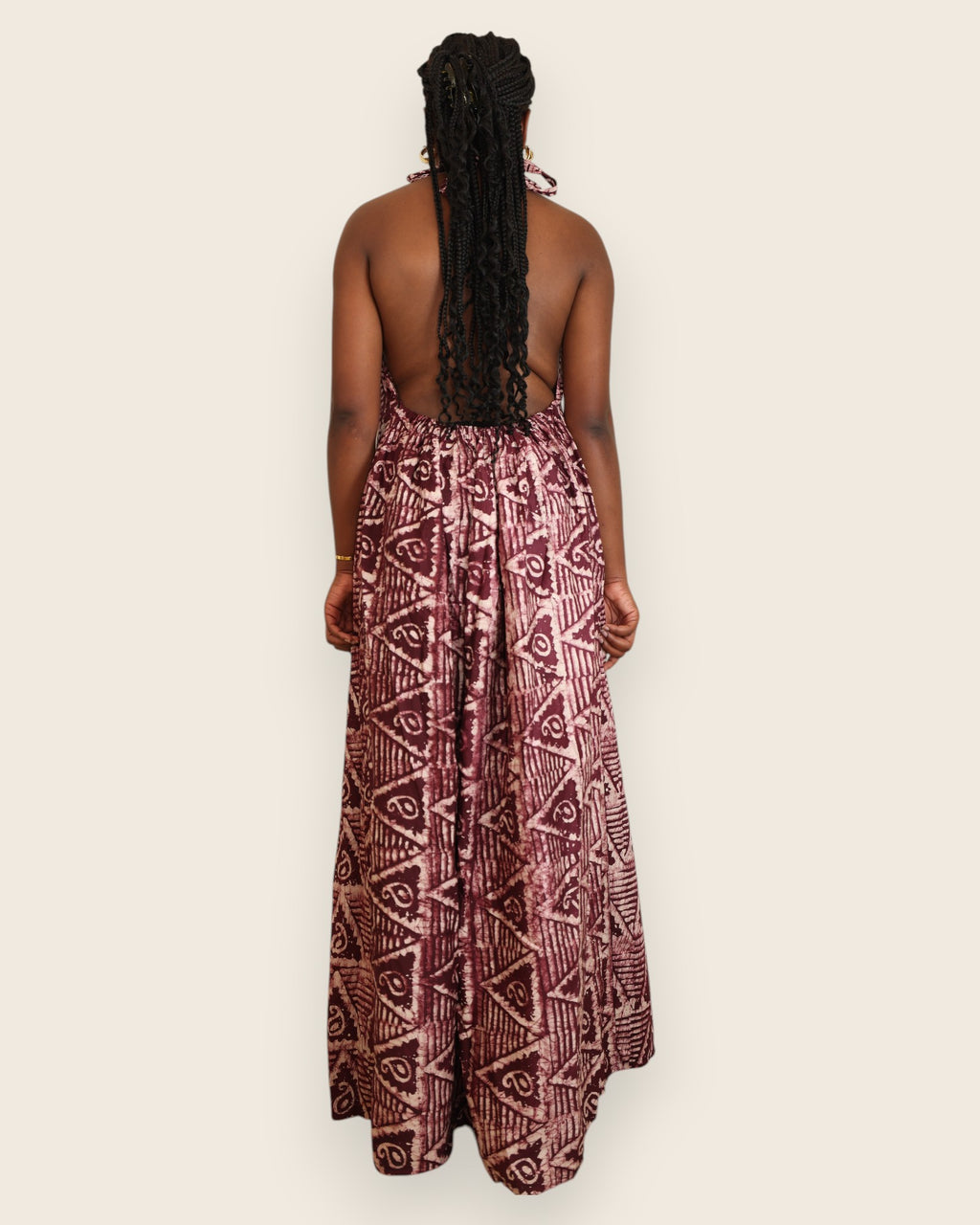 Alara — Adire Halter Maxi Dress