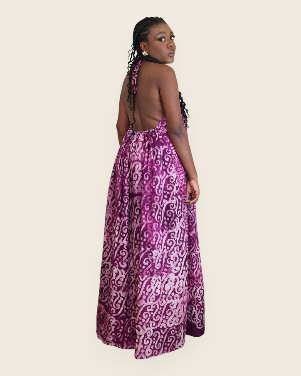 Alara — Adire Halter Maxi Dress