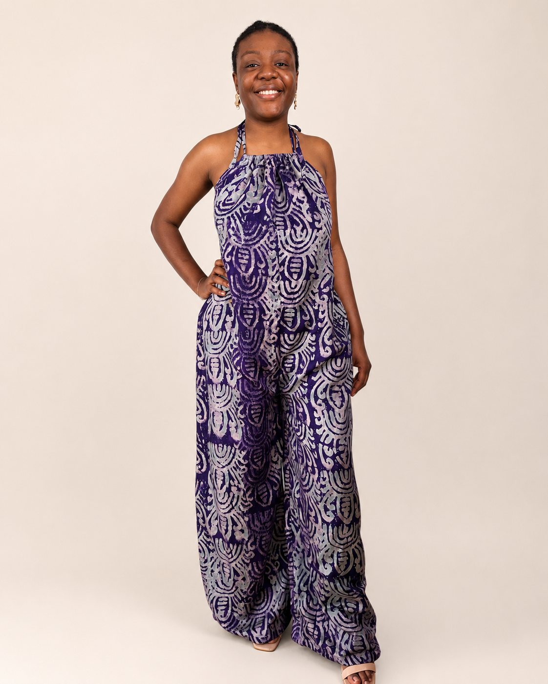 Liyah — Adire Palazzo Jumpsuit