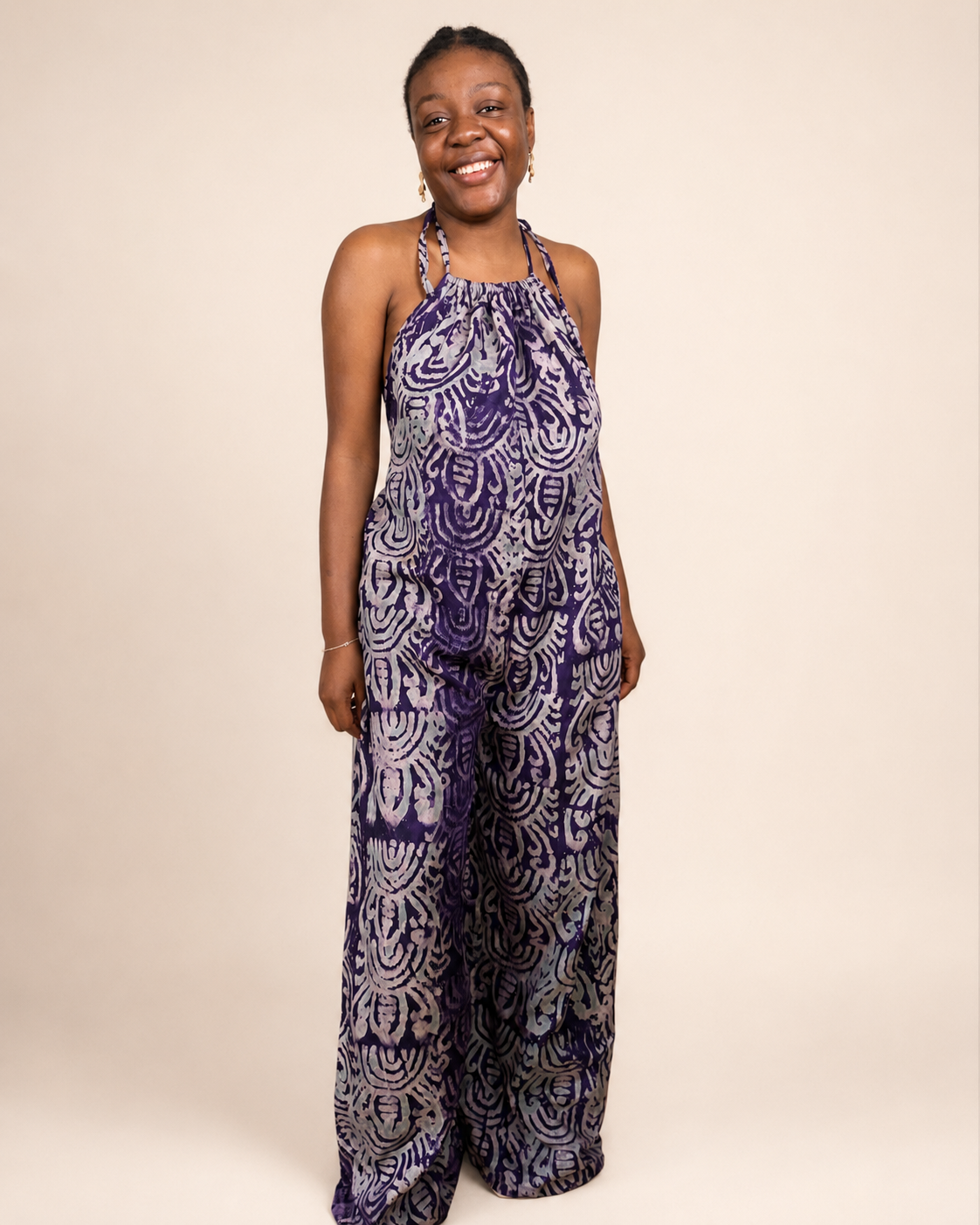 Liyah — Adire Palazzo Jumpsuit