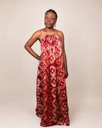 Alara — Adire Halter Maxi Dress