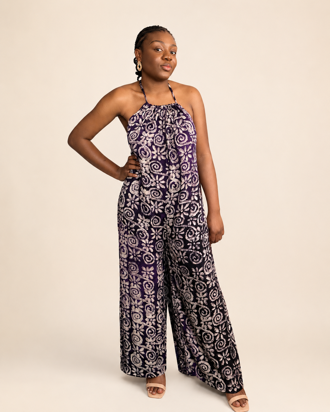 Liyah — Adire Palazzo Jumpsuit