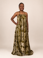 Alara — Adire Halter Maxi Dress