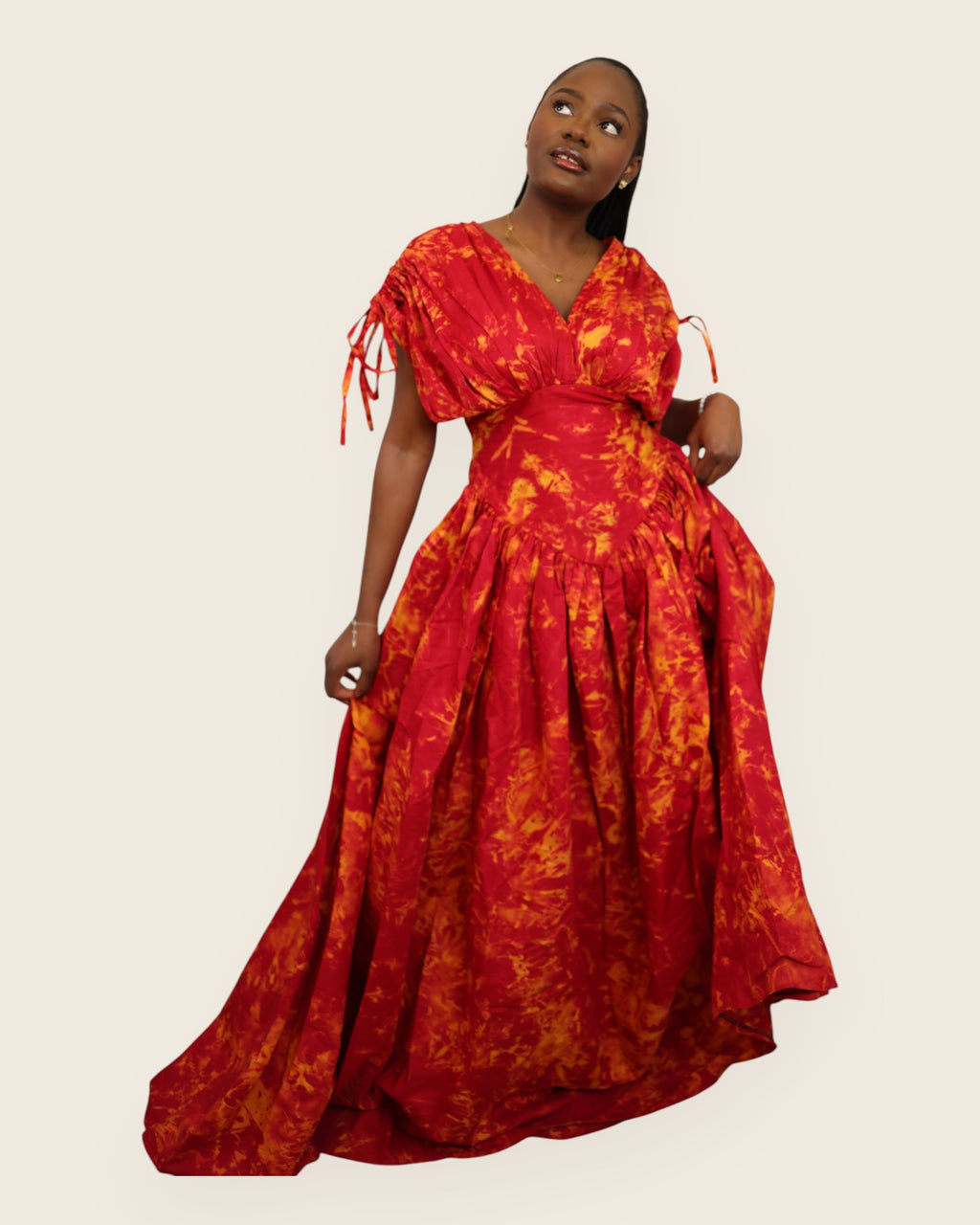Naylah — Adire Tiered Maxi Dress