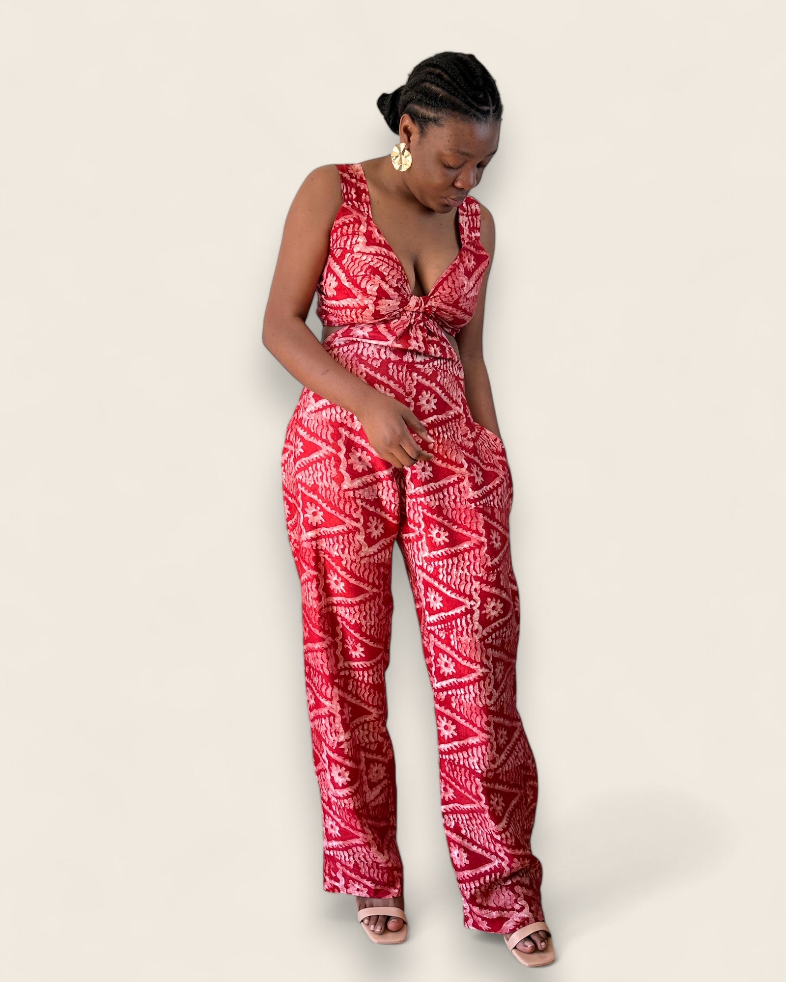 Ayoka — Adire Cutout Jumpsuit