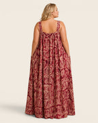 Zaria — Adire Maxi Dress with Bow