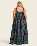 Zaria — Adire Maxi Dress with Bow
