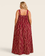 Zaria — Adire Maxi Dress with Bow