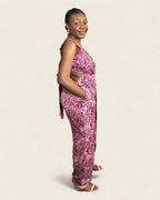 Ayoka African african jumpsuit — hand-dyed Adire, editorial lookbook, L'atelier KaAy
